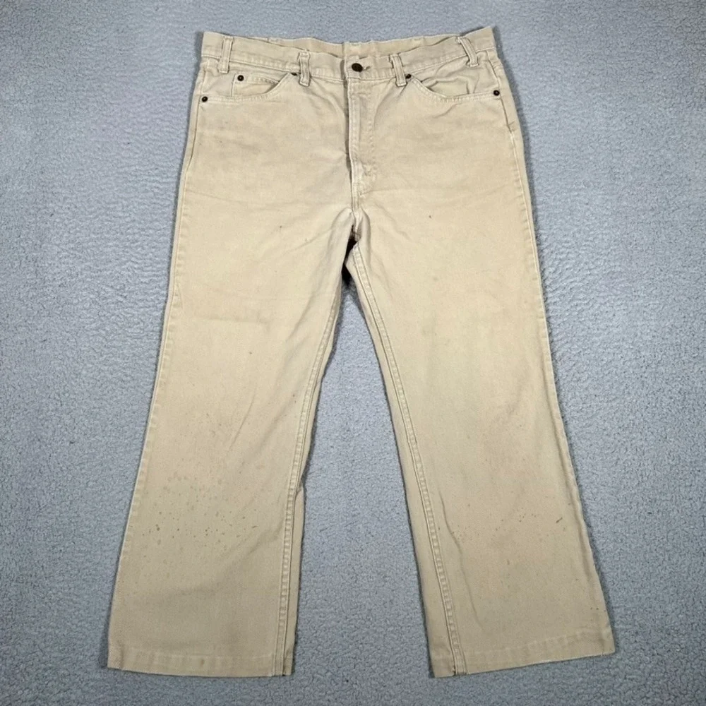 Levis Jeans Mens 36x25 Brown Vintage 517 Bootcut Denim Cowboy Rodeo Workwear USA